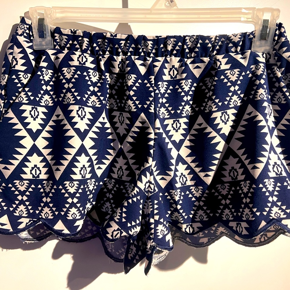 Mine Navy and White  Shorts